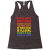 black lives matters, women's rights are human rights Racerback Tank