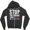 stop pretending your racism is patriotism Zipper Hoodie