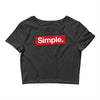 simple red Crop Top