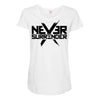 never surrender 2 Maternity Scoop Neck T-shirt