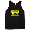 caution zombies crossing t shirt x large funny walking brains awesome Tank Top
