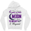 i love someone with pancreatic cancer to the moon &amp; back to infınıty Zipper Hoodie