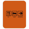 eat sleep snowboard mens black snowboarding t shirt wow Mousepad