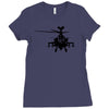 military attach helicopter gunship Ladies Fitted T-Shirt