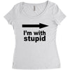 i'm with stupid Women's Triblend Scoop T-shirt