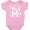 route 66 stampa bianca starda america sport Baby Onesie