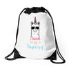 i choose to be a unicorn Drawstring Bags