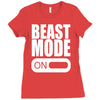 beast mode on Ladies Fitted T-Shirt