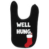 well hung endowed christmas stocking funny Baby Bibs