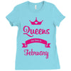 queens are born in february Ladies Fitted T-Shirt