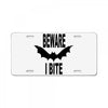 beware i bite License Plate