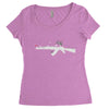 banksy style ak47 art   funny Women's Triblend Scoop T-shirt