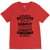 Super Cool Grammy Of A Freaking Awesome Granddaughter V-Neck Tee