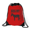 kiss my ass Drawstring Bags