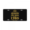 queens are born in 1984 License Plate