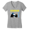 cookie monster Women's V-Neck T-Shirt