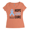 hope love cure stomach cancer awareness Women's Triblend Scoop T-shirt