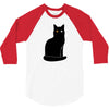 black cat 3/4 Sleeve Shirt