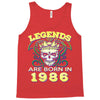 legends are born in 1986 hoodie 9 Tank Top