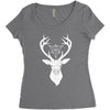 Deer With Diamond Women's Triblend Scoop T-shirt