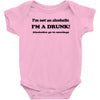 im not an alcoholic im a drunk t shirt x large funny beer pong keg par Baby Onesie