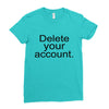 delete your account Ladies Fitted T-Shirt