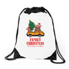 family christmas tis the season to be merry Drawstring Bags