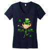 DABBİNG LEPRECHAUN Women's V-Neck T-Shirt
