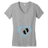 Custom baby boy name maternity design Women's V-Neck T-Shirt