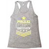 military, proud us army brother veteran u Racerback Tank