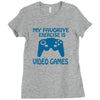 my favorite exercise is video games Ladies Fitted T-Shirt