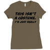 tee top joke costume rude slogan Ladies Fitted T-Shirt
