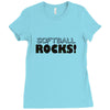 softball rocks Ladies Fitted T-Shirt