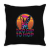 Too Hip To Hop  Bunny Easter Throw Pillow