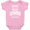 driver picks the music passenger shuts his cakehole Baby Bodysuit