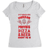 horror movies, pizza and beer Women's Triblend Scoop T-shirt
