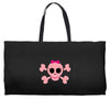 fummy pink skull long sleeve Weekender Totes