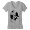 wolf Women's V-Neck T-Shirt