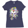 flying rainbow skull island Ladies Fitted T-Shirt