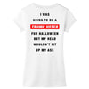 i was going to be a trump voter for halloween but my head wouldn't fit Women's V-Neck T-Shirt