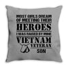 Vietnam Veteran Son Throw Pillow