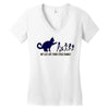 my cat ate your stick family Women's V-Neck T-Shirt