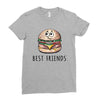Burger and Fries Best Friends Ladies Fitted T-Shirt