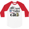 coffee cat 3/4 Sleeve Shirt