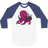 purple octopus playing the bagpipes 3/4 Sleeve Shirt