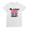 on a scale of one to america how free are you tonight Ladies Fitted T-Shirt