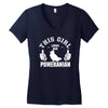 This Girl Loves Pomeranian Women's V-Neck T-Shirt