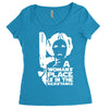 a woman's place is in the resistance Women's Triblend Scoop T-shirt