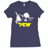 pew yoda wars funny Ladies Fitted T-Shirt