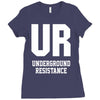 underground resistence Ladies Fitted T-Shirt